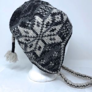 Everett wool hat earflaps winter gray ivory